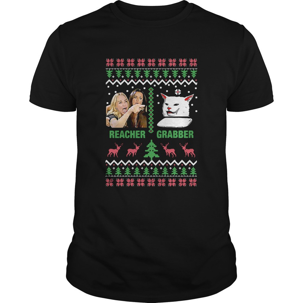 Woman Yelling Cat Meme Reacher Grabber Ugly Christmas Shirt